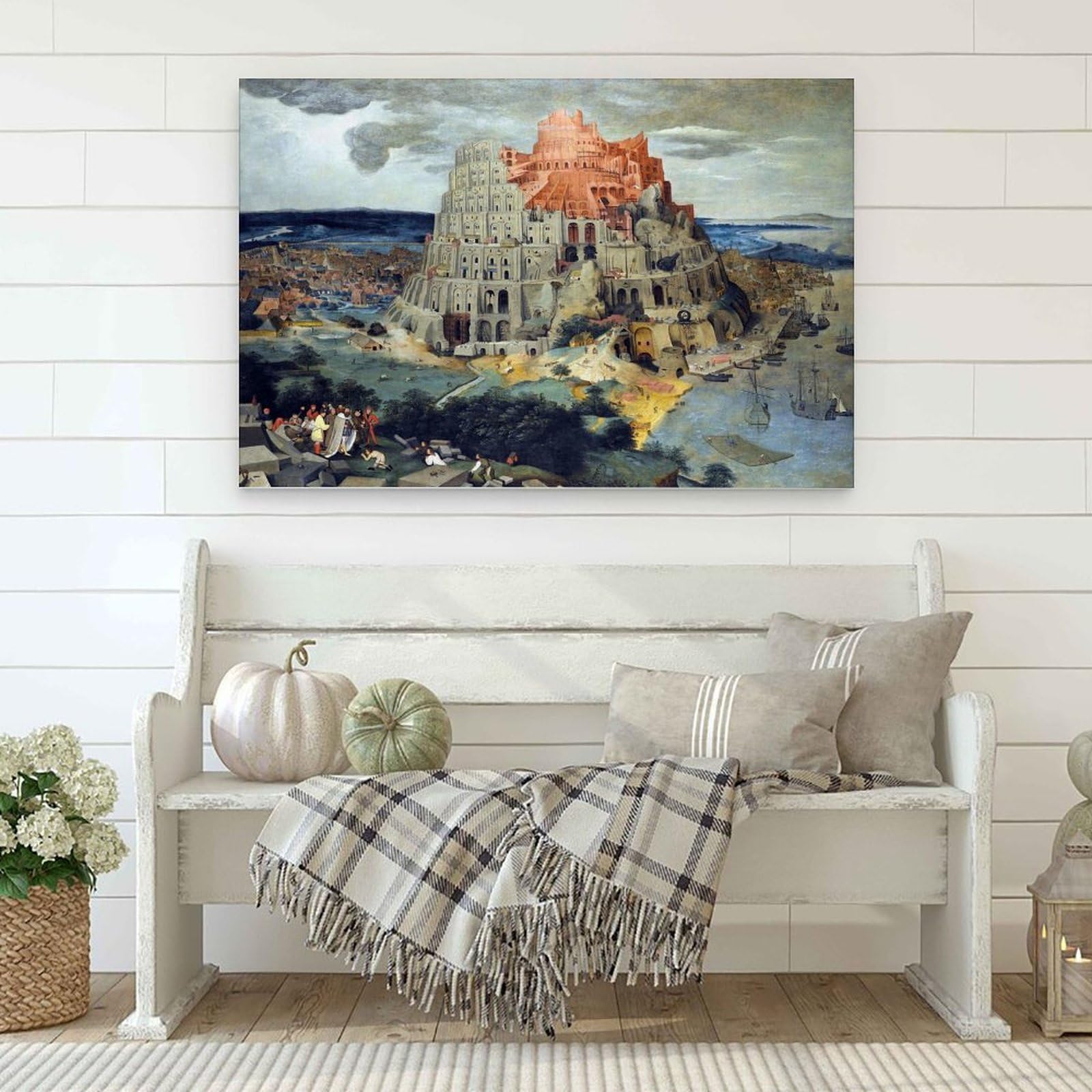 輸入雑貨　天然水晶石　ピーテル・ブリューゲル作　『バベルの塔』　クリスタルアート 輸入雑貨天然水晶石ピーテル・ブリューゲル作『バベルの塔